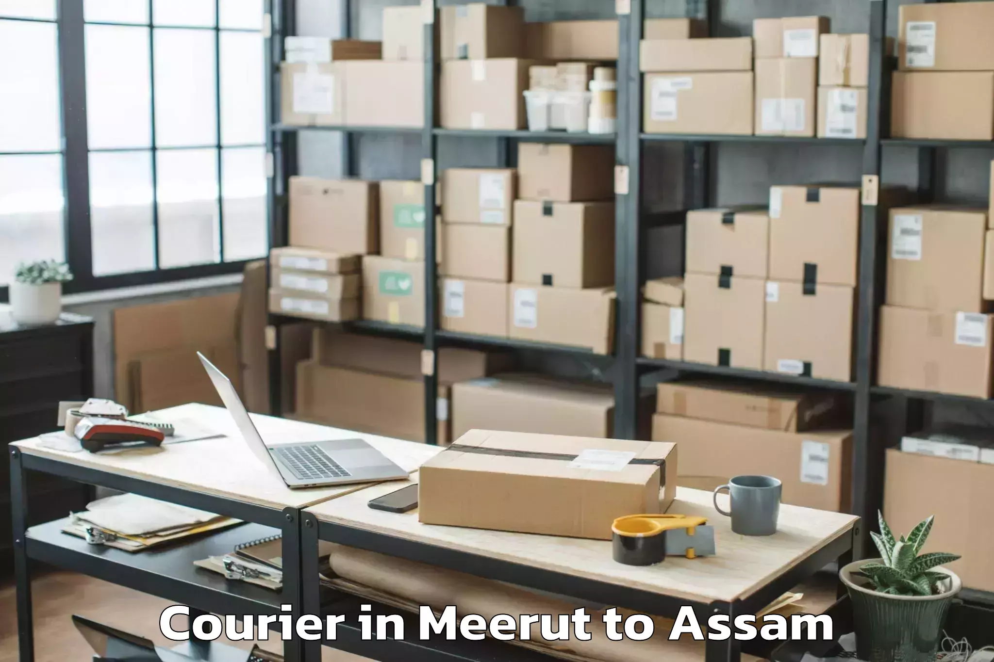 Book Meerut to Boitamari Courier